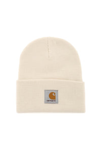 beanie hat with logo patch I020222 NATURAL