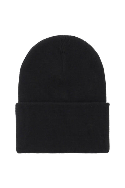 beanie hat with logo patch I020222 BLACK