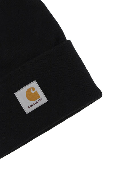 beanie hat with logo patch I020222 BLACK