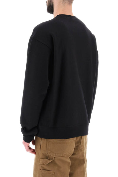 american script crewneck sweatshirt I025475 BLACK