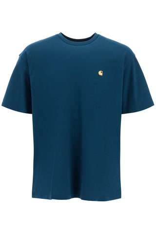 chase oversized t-shirt I026391 DUCK BLUE / GOLD