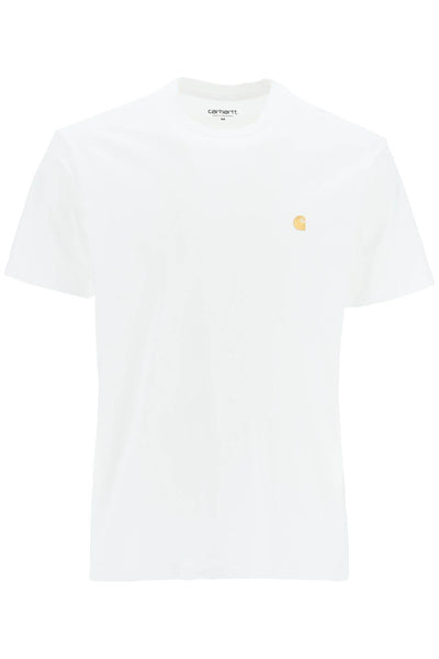 chase oversized t-shirt I026391 WHITE / GOLD