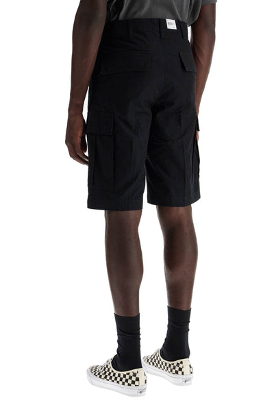 cargo shorts in cotton ripstop I028246 BLACK