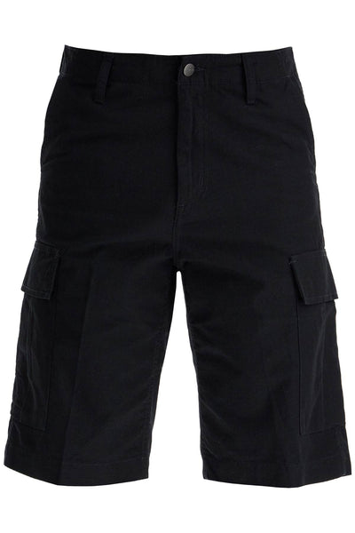 cargo shorts in cotton ripstop I028246 BLACK