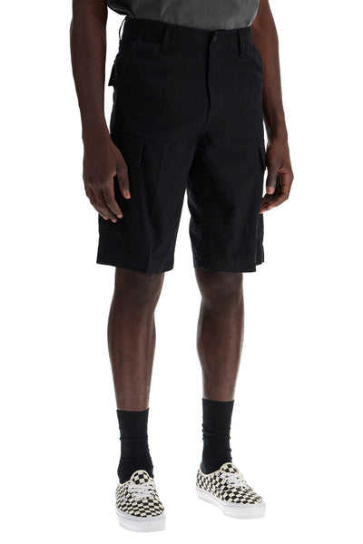 cargo shorts in cotton ripstop I028246 BLACK