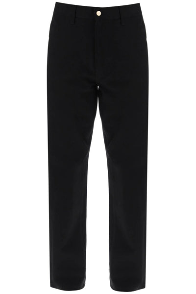 organic cotton single knee pants I031497 BLACK