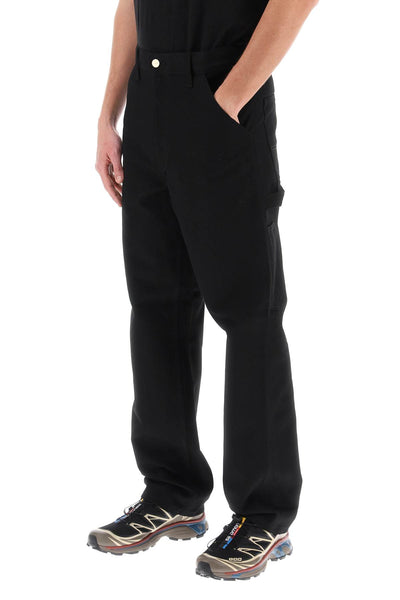 organic cotton single knee pants I031497 BLACK