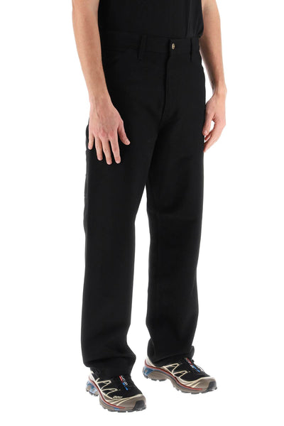 organic cotton single knee pants I031497 BLACK