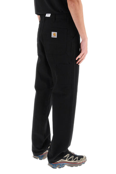 organic cotton single knee pants I031497 BLACK