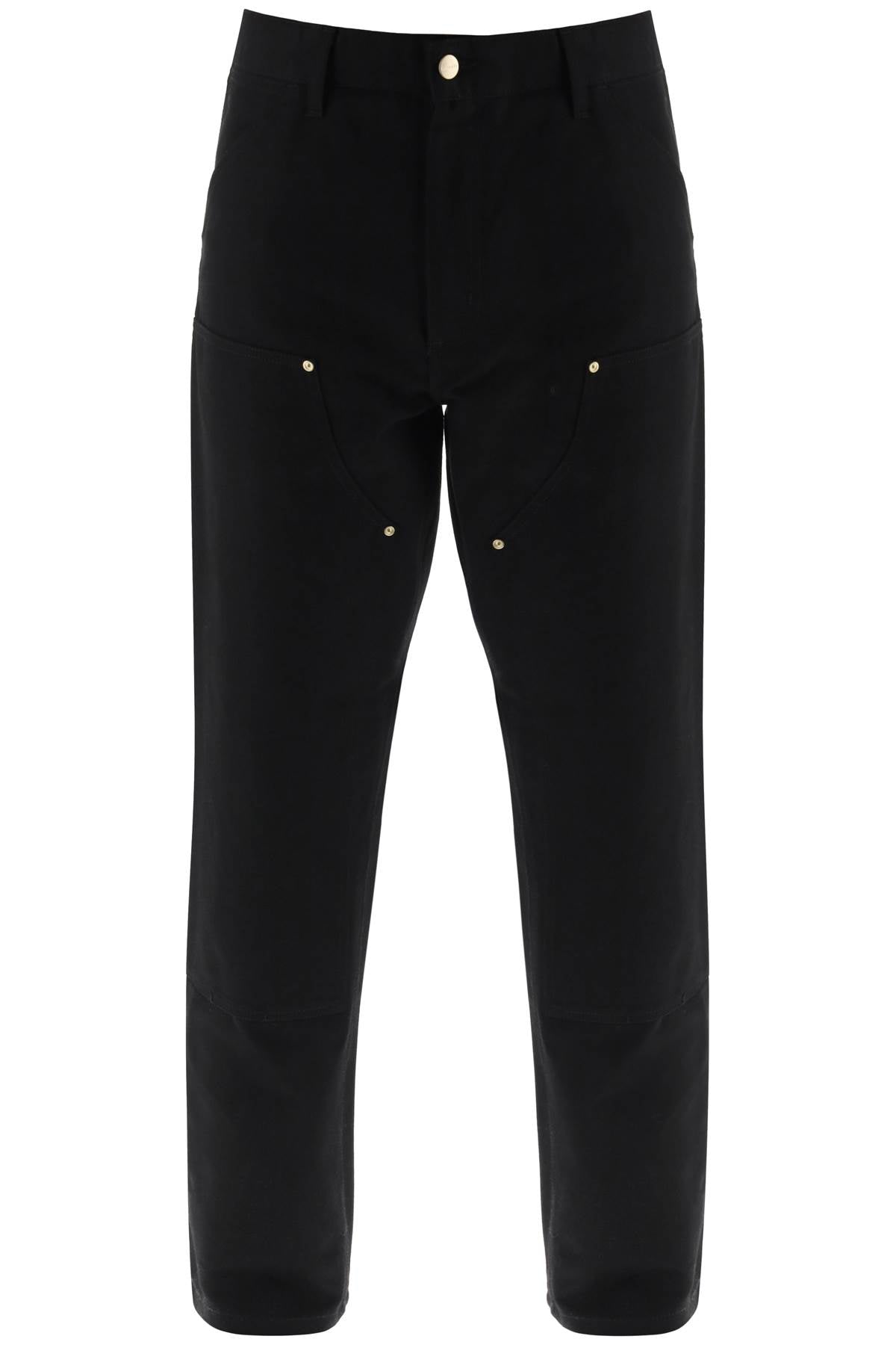 organic cotton double knee pants I031501 BLACK