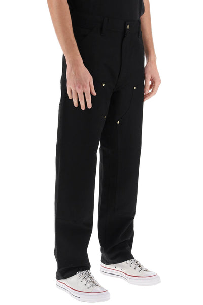 organic cotton double knee pants I031501 BLACK