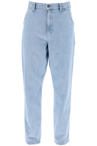 loose fit single knee jeans I032024 BLUE