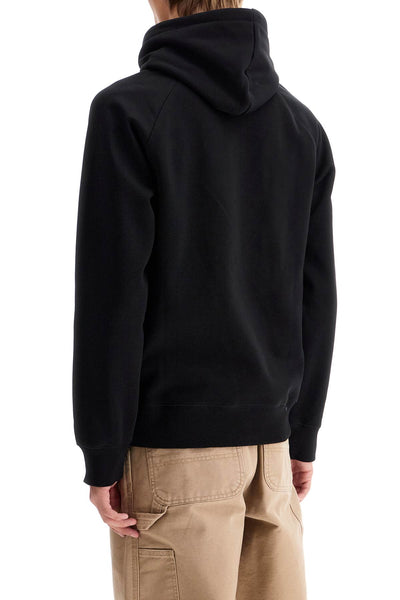 chase hooded raglan sweat I033661 BLACK / GOLD