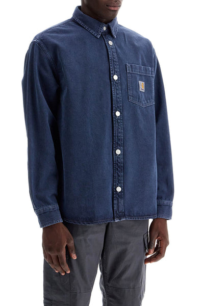 denim george overshirt I033750 AIR FORCE BLUE