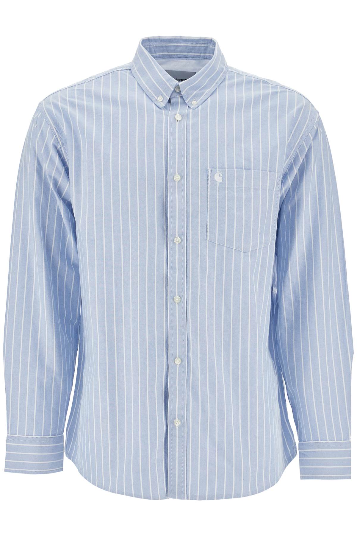 dowlen oxford shirt in I033815 DOWLEN STRIPE, BLEACH / WHITE