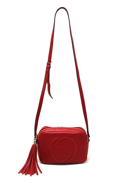 Gucci Red Soho Leather Small Disco Messenger Bag