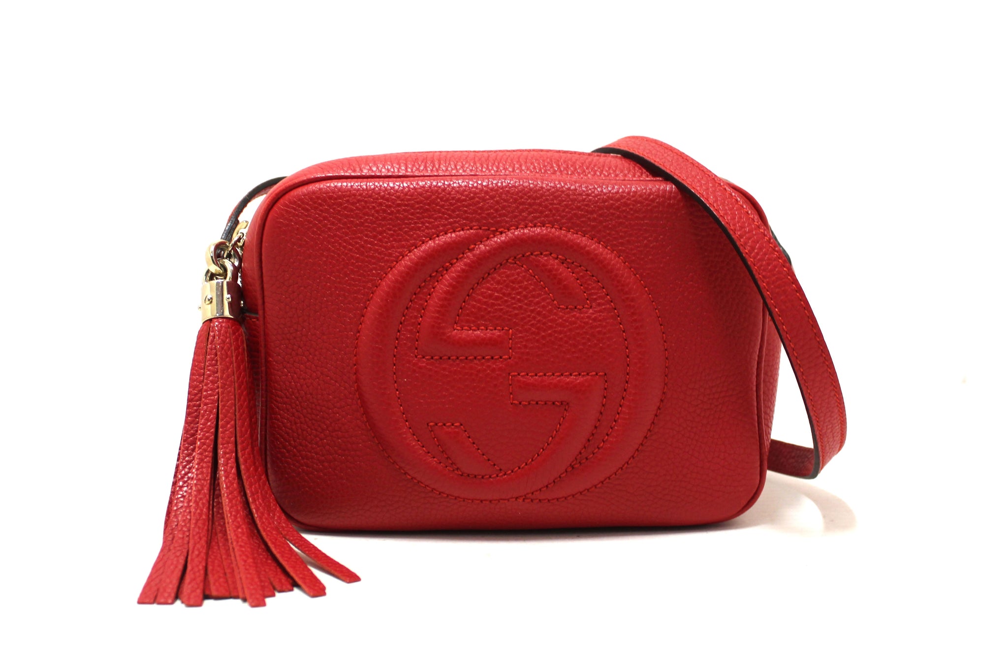 Gucci Red Soho Leather Small Disco Messenger Bag