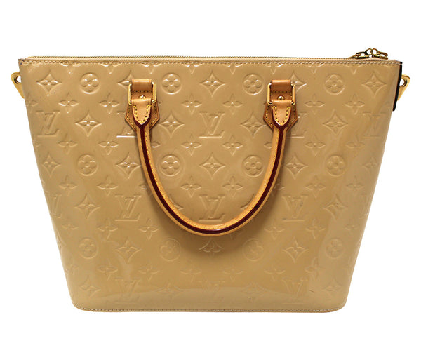 Louis Vuitton Beige Monogram Vernis Leather Montebello MM Tote Bag