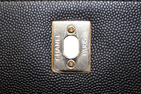 Authentic Chanel Black Caviar Leather Business Affinity Backpack