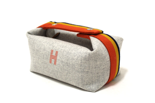 Hermes Grey Wool Small Bride-A-Brac Pouch Gris Flanelle Case