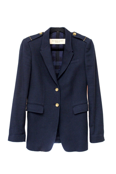 Burberry Navy Blue Brit Blazer Jacket size 4