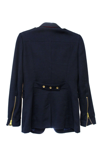 Burberry Navy Blue Brit Blazer Jacket size 4