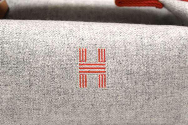 Hermes Grey Wool Small Bride-A-Brac Pouch Gris Flanelle Case