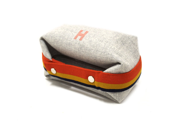 Hermes Grey Wool Small Bride-A-Brac Pouch Gris Flanelle Case