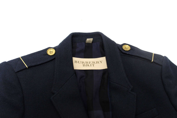 Burberry Navy Blue Brit Blazer Jacket size 4