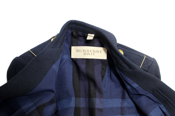 Burberry Navy Blue Brit Blazer Jacket size 4