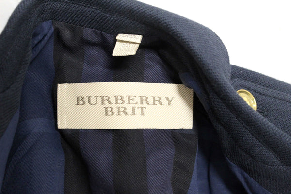 Burberry Navy Blue Brit Blazer Jacket size 4
