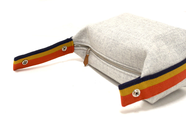 Hermes Grey Wool Small Bride-A-Brac Pouch Gris Flanelle Case