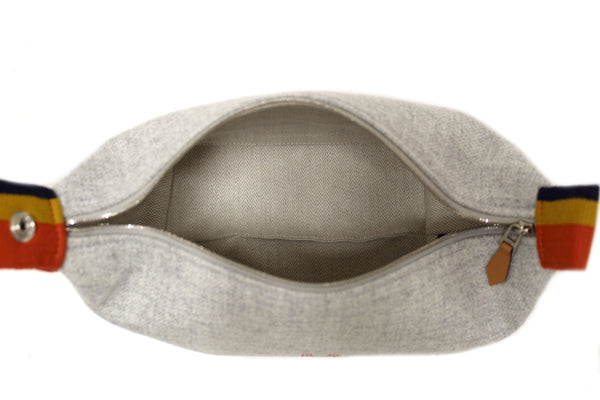 Hermes Grey Wool Small Bride-A-Brac Pouch Gris Flanelle Case