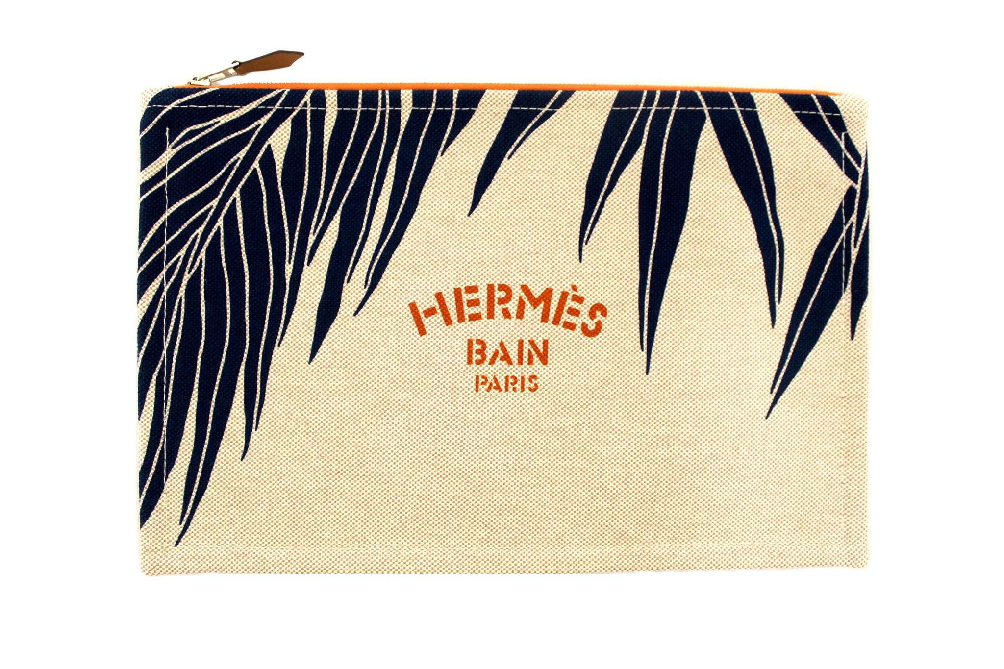 Hermes Beige Canvas Pouch Jin et Leo Clutch Bag | Italystation.com - Now at italystation.com