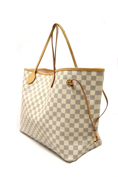 Louis Vuitton Damier Azur Neverfull GM Tote Shoulder Bag