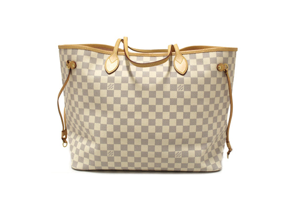 Louis Vuitton Damier Azur Neverfull GM Tote Shoulder Bag