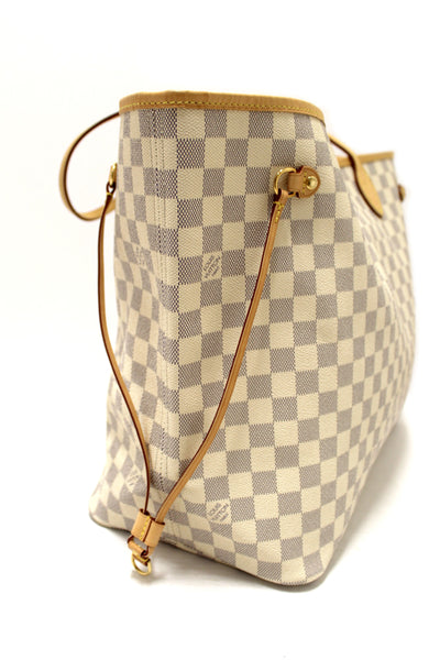 Louis Vuitton Damier Azur Neverfull GM Tote Shoulder Bag