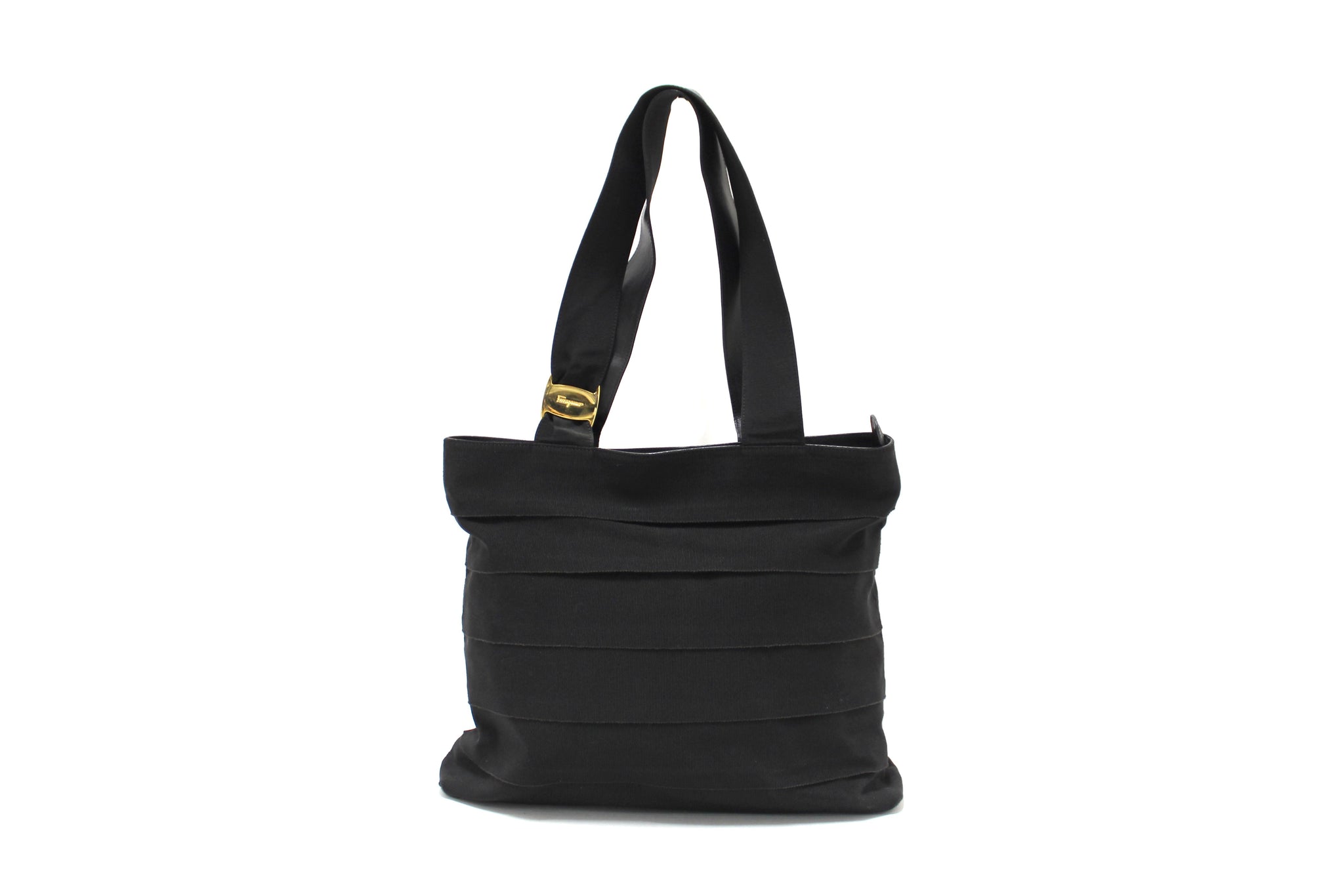 SalvatoreFerragamo Salvatore Ferragamo Black Grosgrain Ribbon Tiered T | Italystation.com - Shop Now at italystation.com