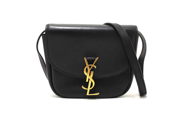 Saint Laurent Black Calfskin Leather Kaia Small Satchel Shoulder Bag