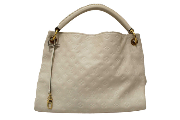 Louis Vuitton White Monogram Empreinte Leather Artsy MM Hobo Bag