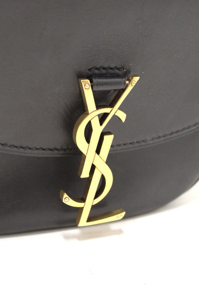 Saint Laurent Black Calfskin Leather Kaia Small Satchel Shoulder Bag