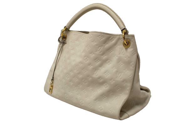 Louis Vuitton White Monogram Empreinte Leather Artsy MM Hobo Bag