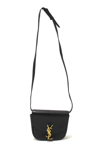 Saint Laurent Black Calfskin Leather Kaia Small Satchel Shoulder Bag
