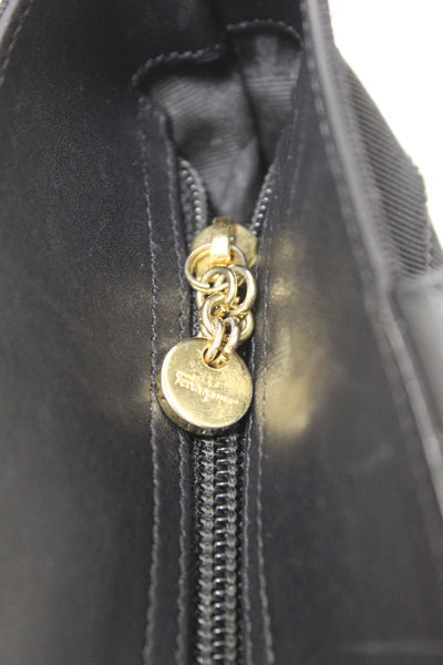 SalvatoreFerragamo Salvatore Ferragamo Black Grosgrain Ribbon Tiered T | Italystation.com - Shop Now at italystation.com