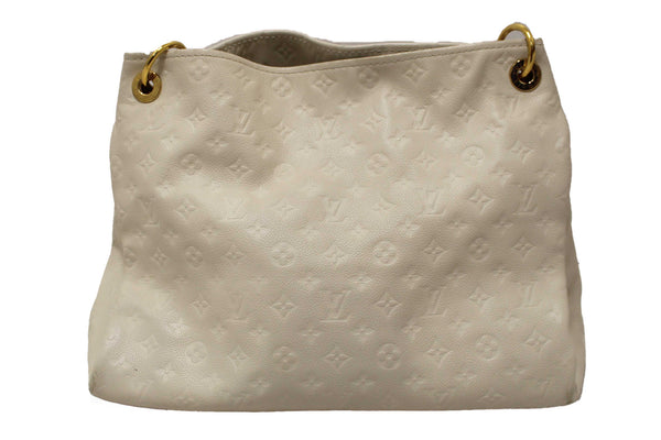 Louis Vuitton White Monogram Empreinte Leather Artsy MM Hobo Bag