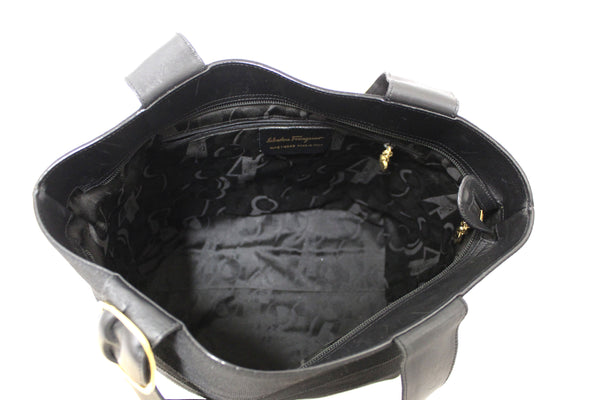 SalvatoreFerragamo Salvatore Ferragamo Black Grosgrain Ribbon Tiered T | Italystation.com - Shop Now at italystation.com