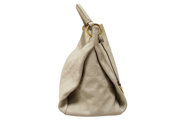 Louis Vuitton White Monogram Empreinte Leather Artsy MM Hobo Bag