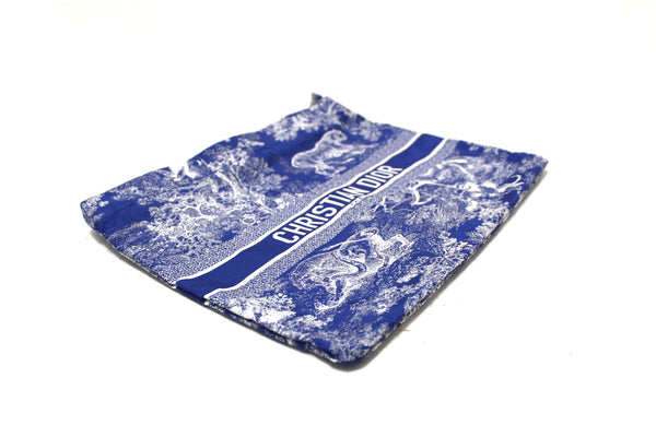 NEW Christian Dior Blue Toile de Jouy Reverse Technical Fabric DiorTravel Zipped Pouch