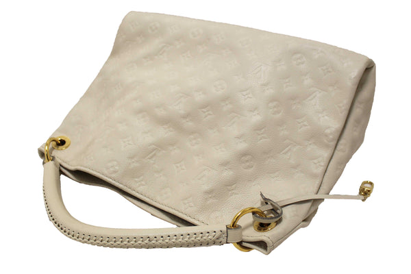 Louis Vuitton White Monogram Empreinte Leather Artsy MM Hobo Bag