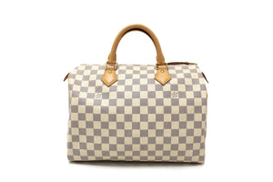 Louis Vuitton Damier Azur Canvas Speedy 30 Handbag